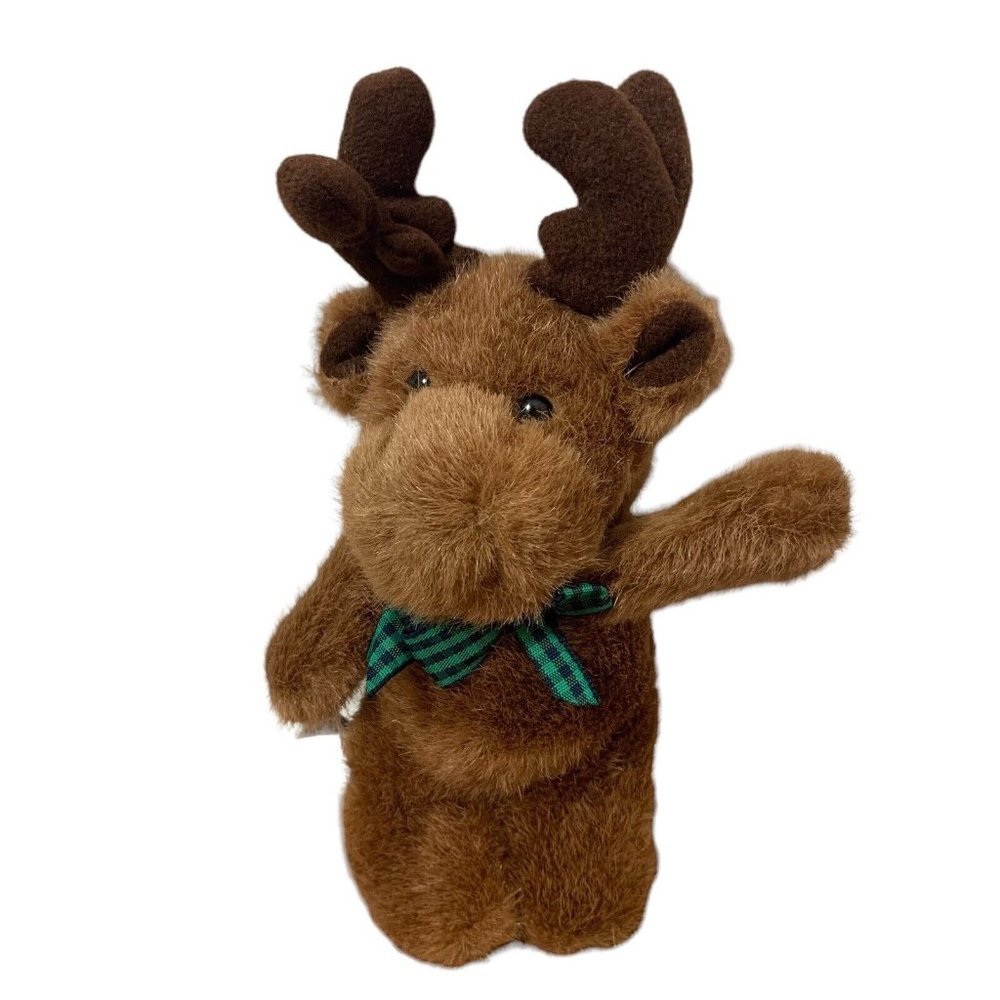 Vintage 1994 Mary Meyer Tippy Toes Reindeer Moose Finger Puppet Plush Christmas